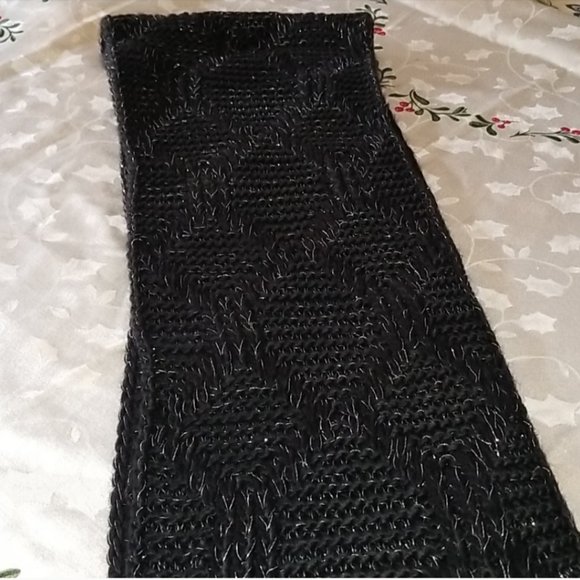 NWOT Ellen Tracy Winter Beanie and Scarf (Black) - Picture 2 of 7